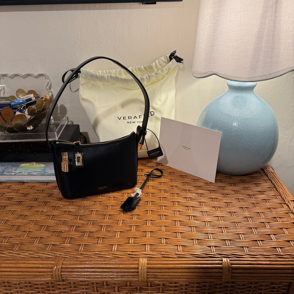 New with tags- Mini Gold Black Hobo Bag